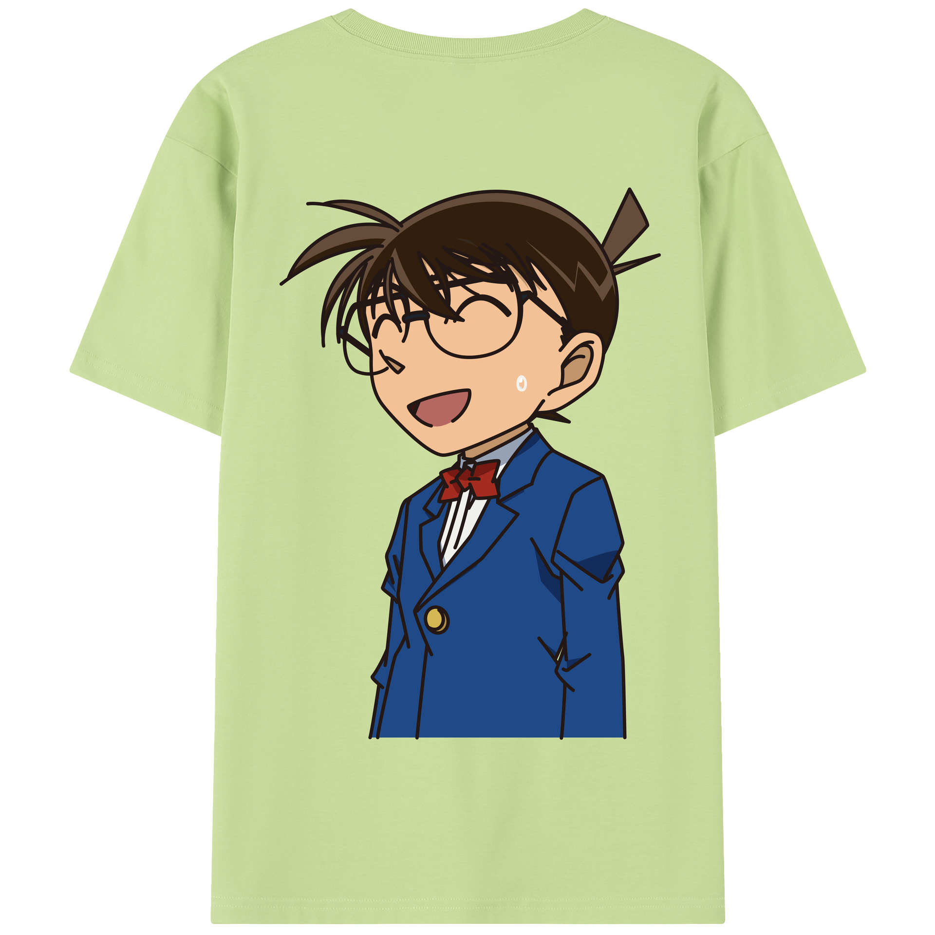 （画像用） 名探偵コナン 江戸川 コナン Detective Conan Conan Edogawa 綿100％半袖Tシャツ（背面プリント）